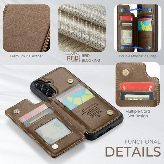 CaseMe C22 Card Slots Holder RFID Anti-theft Phone Case, For Samsung Galaxy A56 5G, For Samsung Galaxy A36 5G, For Samsung Galaxy S25 5G, For Samsung Galaxy S25+ 5G  