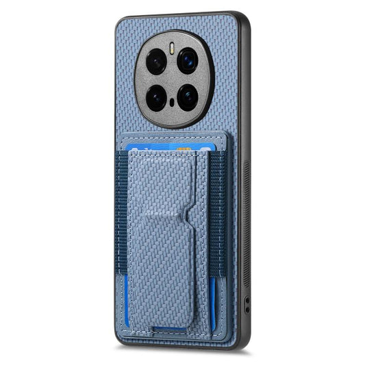 Carbon Fiber Fold Stand Elastic Card Bag Phone Case, For Honor Magic7 Pro  