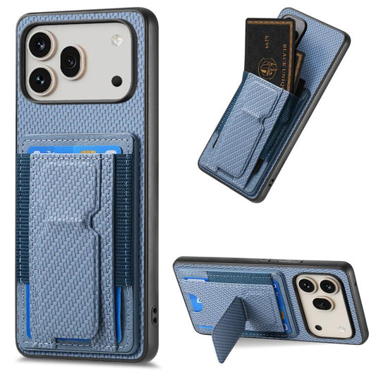 Carbon Fiber Fold Stand Elastic Card Bag Phone Case, For Honor 600 Pro Global, For Honor 600 Global, For Honor Magic7 Pro  