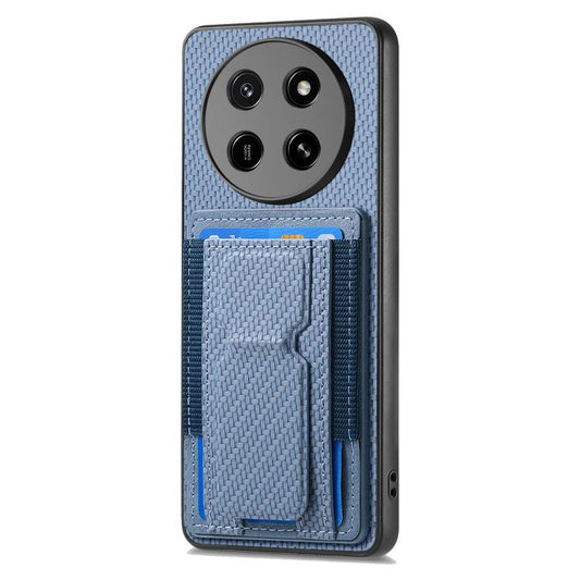 Carbon Fiber Fold Stand Elastic Card Bag Phone Case, For Honor 600 Pro Global, For Honor 600 Global, For Honor Magic7 Pro  