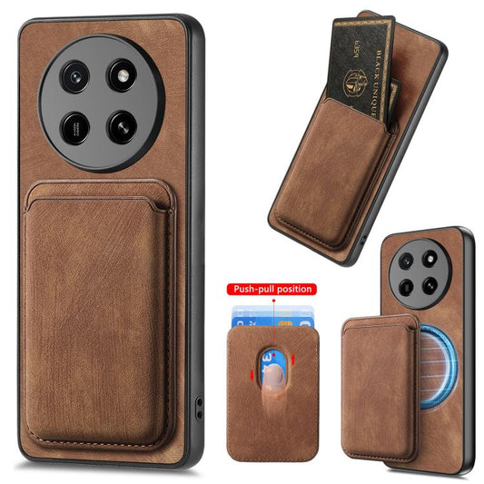 Retro Leather Card Bag Magnetic Phone Case For Honor 600 Pro Global,Honor 600 Global,Honor 400 Lite Global,Honor 300 Ultra  