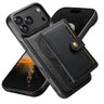 Suteni M4 Magnetic Card Bag MagSafe Leather Phone Case, For iPhone 17 Pro Max, For iPhone 17 Pro, For iPhone 17, For iPhone Air, For iPhone 16 Pro Max, For iPhone 16 Pro, For iPhone 16 Plus, For iPhone 16  