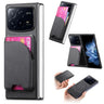 Twill Fabric Leather Skin Card Bag Magnetic Back Phone Case, For Xiaomi Mix Fold 4  