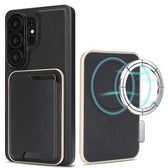 Kalebol Slim MagSafe Ring Magnetic Card Bag Leather Phone Case, For Samsung Galaxy S26 Ultra 5G, For Samsung Galaxy S25 Edge 5G, For Samsung Galaxy S25 5G, For Samsung Galaxy S25+ 5G  