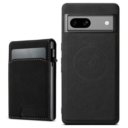 Suteni H19 Litchi Grain 2-in-1 Removable Card Box Back Phone Case, For Google Pixel 7a, For Google Pixel 7 Pro, For Google Pixel 7, For Google Pixel 6a, For Google Pixel 6 Pro, For Google Pixel 6  