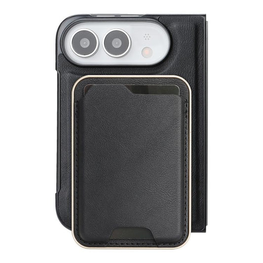 Kalebol Slim MagSafe Ring Magnetic Card Bag Leather Phone Case, For iPhone Fold, For iPhone 18 Pro, For iPhone 18 Pro Max, For iPhone 17 Pro Max  