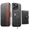 Suteni Q07S1 3-in-1 Detachable Wallet MagSafe Splicing Leather Phone Case, For iPhone 13 Pro Max, For iPhone 13 Pro, For iPhone 13, For iPhone 12, For iPhone 12 Pro Max, For iPhone 12 Pro  