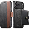 Suteni Q07S1 3-in-1 Detachable Wallet MagSafe Splicing Leather Phone Case, For iPhone 17 Pro Max, For iPhone 17 Pro, For iPhone 17, For iPhone Air, For iPhone 16 Pro Max, For iPhone 16 Pro, For iPhone 16 Plus, For iPhone 16  