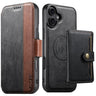 Suteni Q07S1 3-in-1 Detachable Wallet MagSafe Splicing Leather Phone Case, For iPhone 17 Pro Max, For iPhone 17 Pro, For iPhone 17, For iPhone Air, For iPhone 16 Pro Max, For iPhone 16 Pro, For iPhone 16 Plus, For iPhone 16  
