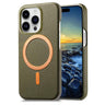 Litchi Texture Brushed MagSafe PU Back Cover Phone Case, For iPhone 13 Pro Max, For iPhone 13 Pro, For iPhone 13  