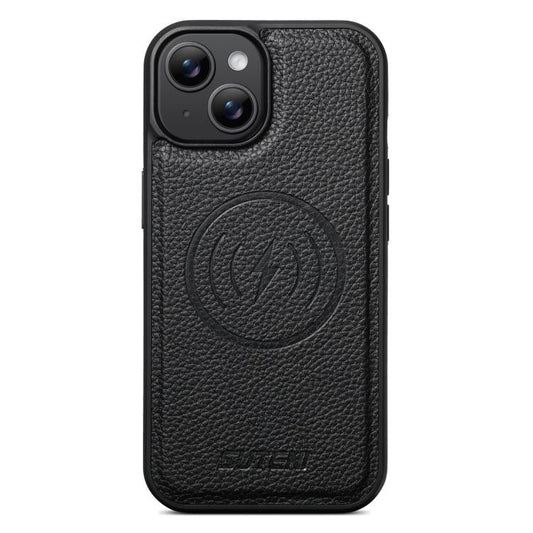 Suteni G5 Large Litchi Texture Vegan Leather Magnetic Back Phone Case, For iPhone 14, For iPhone 14 Pro, For iPhone 14 Pro Max, For iPhone 13 Pro Max, For iPhone 13 Pro, For iPhone 13  