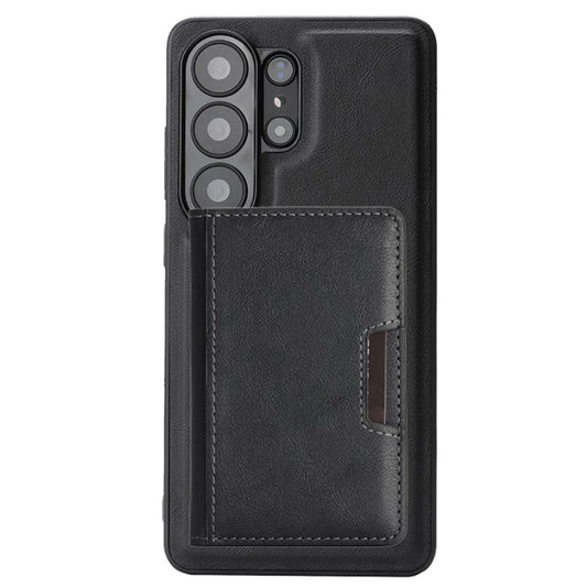 Strong MagSafe Magnetic Two-Fold Card Bag Leather Phone Cases for Samsung Galaxy  