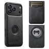 Suteni G1S5 2-in-1 Magnetic Detachable Bottle Opener Card Bag Cow Leather Back Phone Case, For iPhone 17 Pro Max, For iPhone 17 Pro, For iPhone 17, For iPhone Air, For iPhone 16 Pro Max, For iPhone 16 Pro, For iPhone 16 Plus, For iPhone 16  