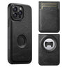 Suteni G1S5 2-in-1 Magnetic Detachable Bottle Opener Card Bag Cow Leather Back Phone Case, For iPhone 13 Pro Max, For iPhone 13 Pro, For iPhone 13, For iPhone 12 / 12 Pro, For iPhone 12 Pro Max  