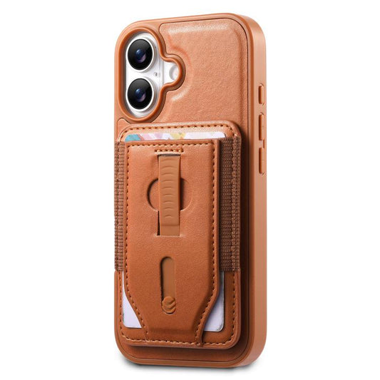 CaseNeo Retro Wristband Elastic Card Bag Magnetic Back Phone Case, For iPhone 17  