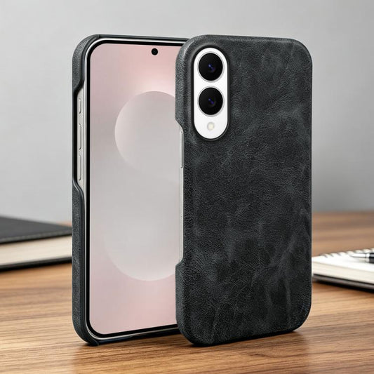 Retro-skin Magnetic Vegan Leather Back Phone Case, For Galaxy S25 Edge 5G, For Galaxy S25 5G, For Galaxy S25+ 5G  