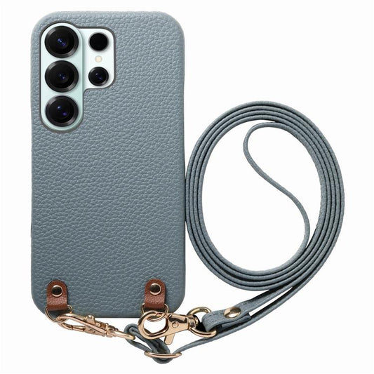 Metal Buckle Crossbody Lanyard Litchi Texture PU Back Phone Case, For Galaxy S24 Ultra 5G, For Galaxy S24+ 5G, For Galaxy S24 5G