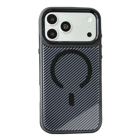 Carbon Fiber Texture Magnetic Phone Case with Watch Button, For iPhone 18 Pro / 17 Pro, For iPhone 18 Pro Max / 17 Pro Max  