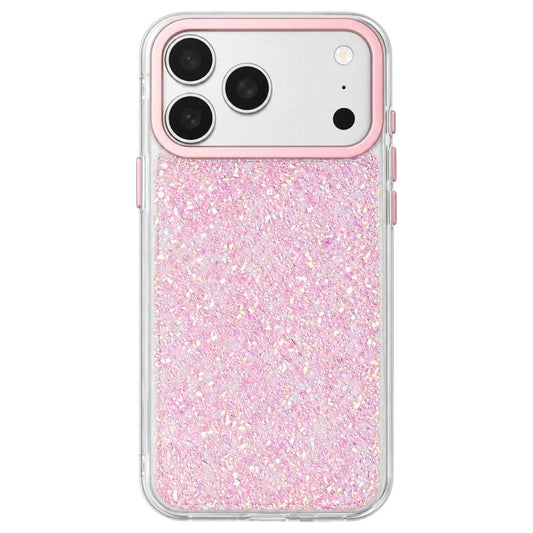 Gravel Glitter Electroplated Lens Frame Phone Case, For iPhone 18 Pro, For iPhone 18 Pro Max, For iPhone 17 Pro Max, For iPhone 17 Pro, For iPhone 17, For iPhone 16 Pro Max  