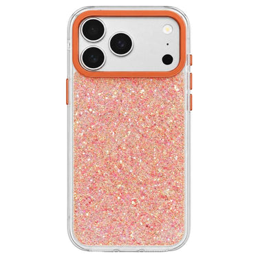 Gravel Glitter Electroplated Lens Frame Phone Case, For iPhone 18 Pro, For iPhone 18 Pro Max, For iPhone 17 Pro Max, For iPhone 17 Pro, For iPhone 17, For iPhone 16 Pro Max  