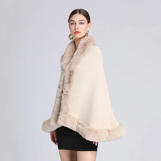 Shawl Cape Knitted Cardigan Coat For Women  