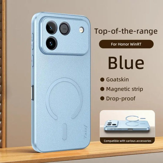 Sheepskin Vegan Leather Magnetic Phone Case, For Honor Win RT 5G, For Honor Win 5G  