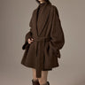 Spot Design Short Double-faced Wool Coat For Petite  