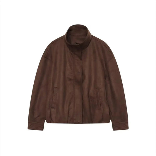 Stand up collar long sleeved casual spring jacket  