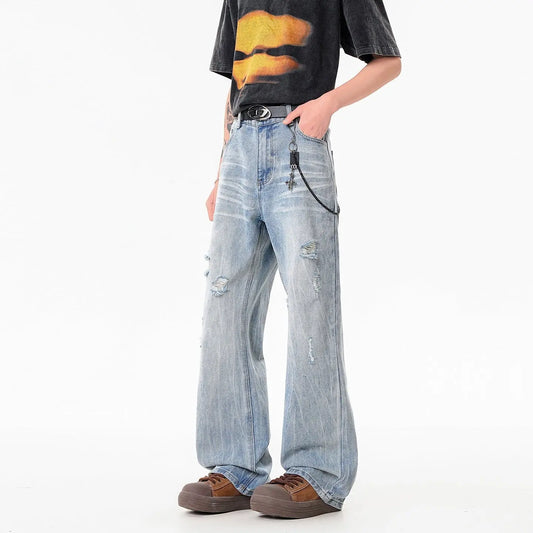 Street Style Lightweight Catwhisker Flared Jeans  