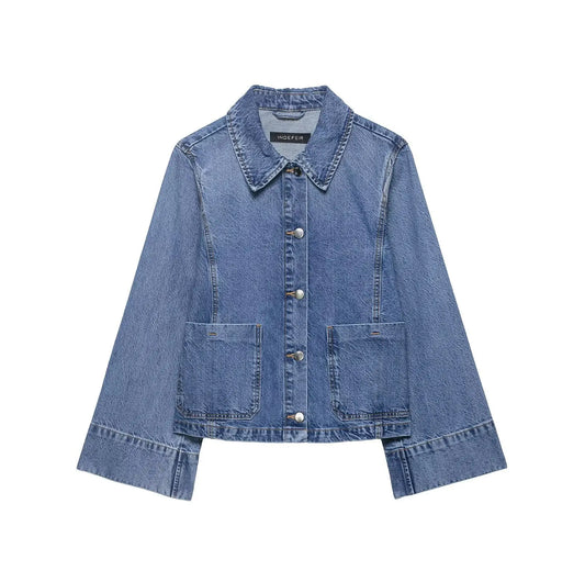 Street short denim jacket for summer  