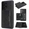 Strong MagSafe Magnetic Two-Fold Card Bag Leather Phone Cases for Samsung Galaxy  
