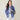 Stylish Blue Checkered Shirt Blazer for WomenFashionable and Youthful Top  