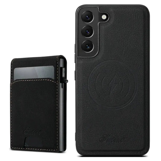 Suteni H19 Litchi Texture 2-in-1 MagSafe Removable Card Case Back Phone Case, For Samsung Galaxy S22+ 5G, For Samsung Galaxy S22 5G, For Samsung Galaxy Note20 Ultra 5G, For Samsung Galaxy Note20 5G  