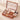 Wood Grain Jewelry Box 2-Layer Lockable Jewelry Organizer Case with Key & Removable Dividers  