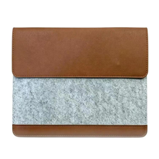 Felt Laptop Sleeve Bag PU Leather Cover Envelope Case Magnetic Closure, 14-15.4 inch, 13-14 inch  