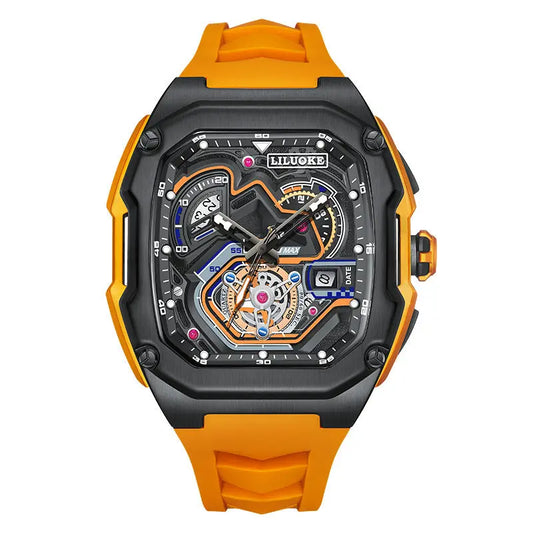 Three-Dimensional Hollow Waterproof Luminous Sports Multifunction Quartz Watch  