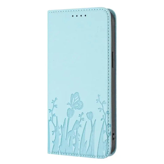 Tulips Butterfly Pattern Magnetic Vegan Leather Phone Case, For Samsung Galaxy S26 Ultra 5G, For Samsung Galaxy S26 5G  
