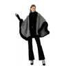 Tweed Shawl Scarf Cape Coat Women  