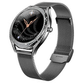 V66 1.28inch BT5.0 Smart Watch Support Heart Rate/ Sleep Detection, Steel Strap, Silicone Strap - UTrano