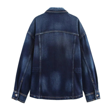 Versatile washed denim jacket  