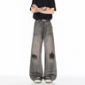 Vintage High Street Faux Ripped Denim Pants  