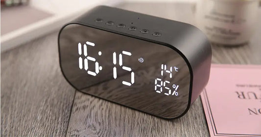 Wireless Bluetooth Low - tone Speaker With Alarm Clock  