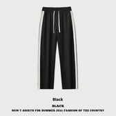 Women & Men's Striped Embroidered Casual Sports Jacket Pants  
