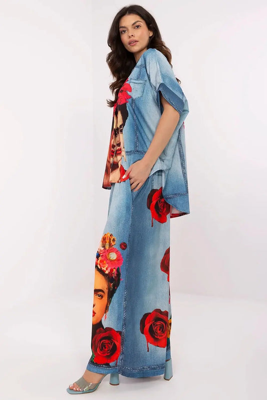  Women trousers model 210026 Italy Moda 