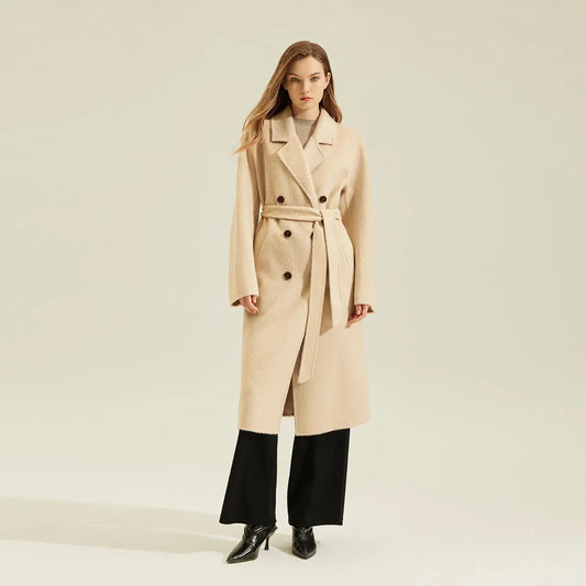 Women's Camel Coat Reversible Woolen Jacket  