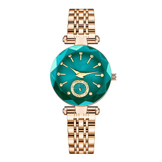 Women's Fashion Simple Cut Quartz Watch Steel Band 