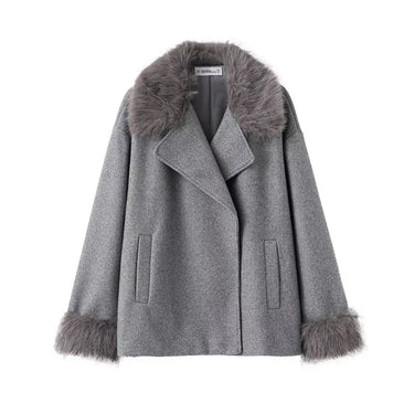 Women's Mid-length Hooded And Belted Wool Cape Coat  