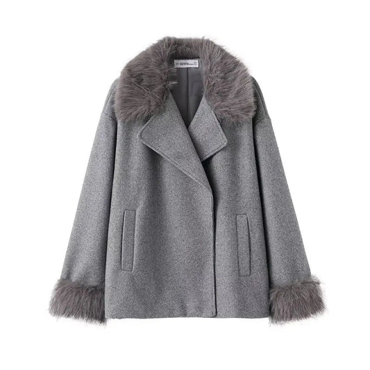 Women's Mid-length Hooded And Belted Wool Cape Coat  