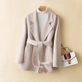 Women's Pure Small Woolen Coat Double-faced Cashmere Slim-fit  