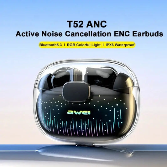 awei T52 ANC TWS Gaming Bluetooth Earbuds, T52 - UTrano